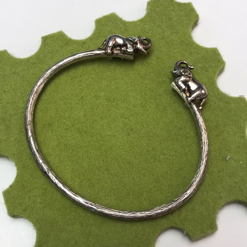 silver elephant bracelet
